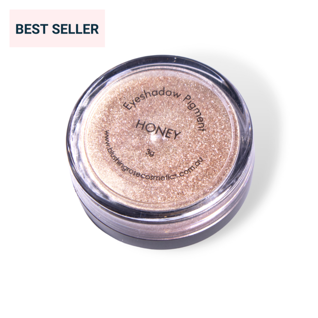 gold champagne loose pigment peaches and cream gatsby golden bronze swatch